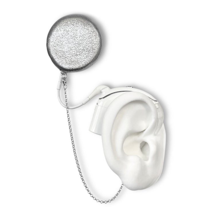 Chained Metallic Silver - Cochlear Implant Jewelry